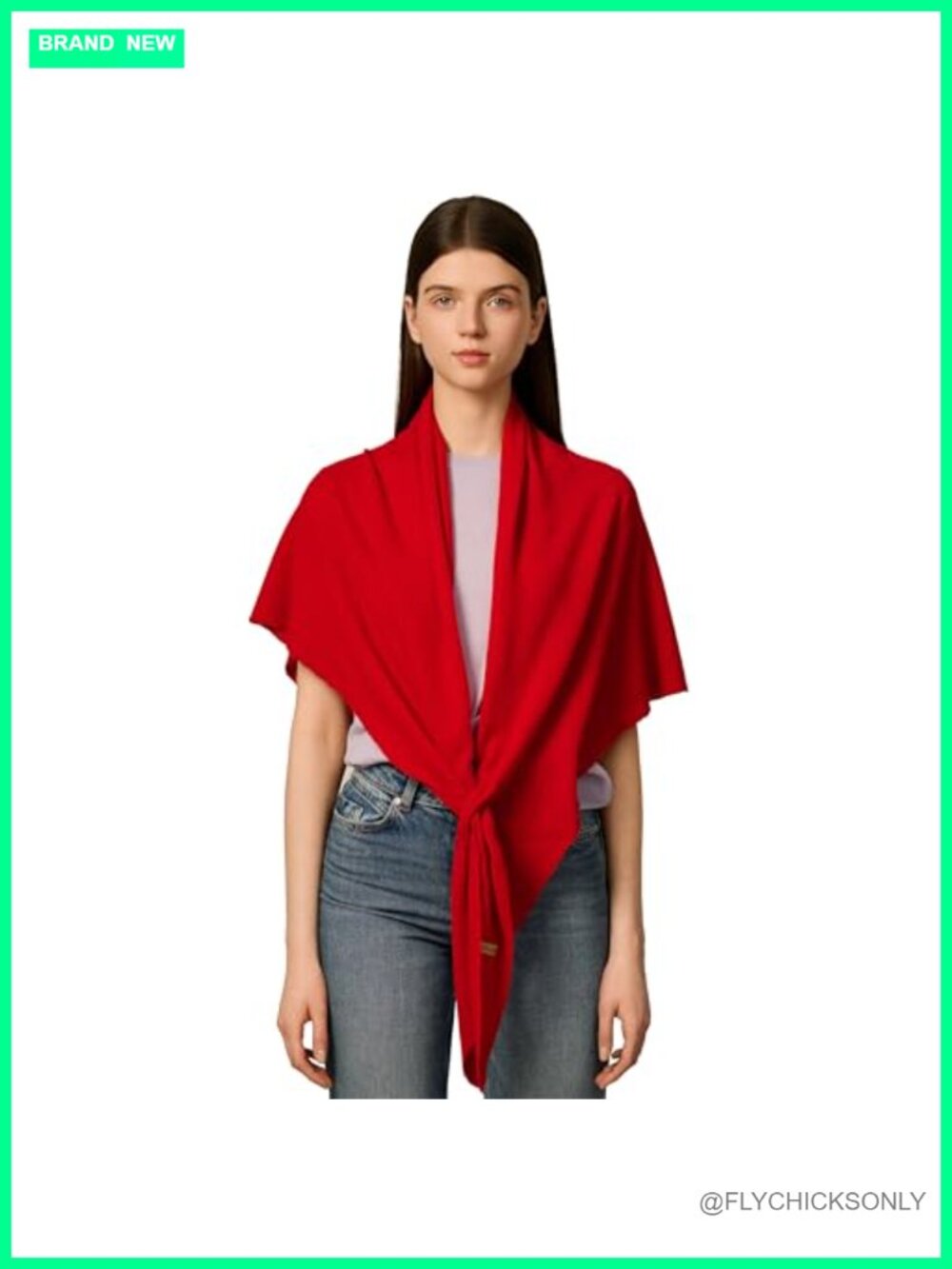 Cashmere Wool Blend Shawl Wrap Women Oversized Triangle Scarf